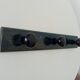 Vintage wall-mounted coat rack in lacquered wood from the 60s