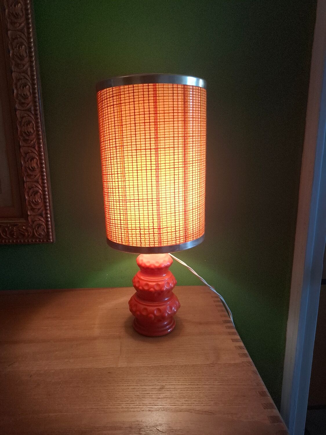 Vintage 70's opaline lamp