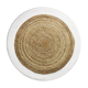 Round carpet in white beige jute 120 cm