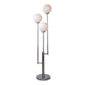 Lampadaire chrome 3 globes vintage