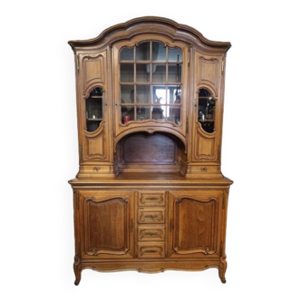 Sideboard 2 bodies in natural blond walnut Louis XV style around 1910/20