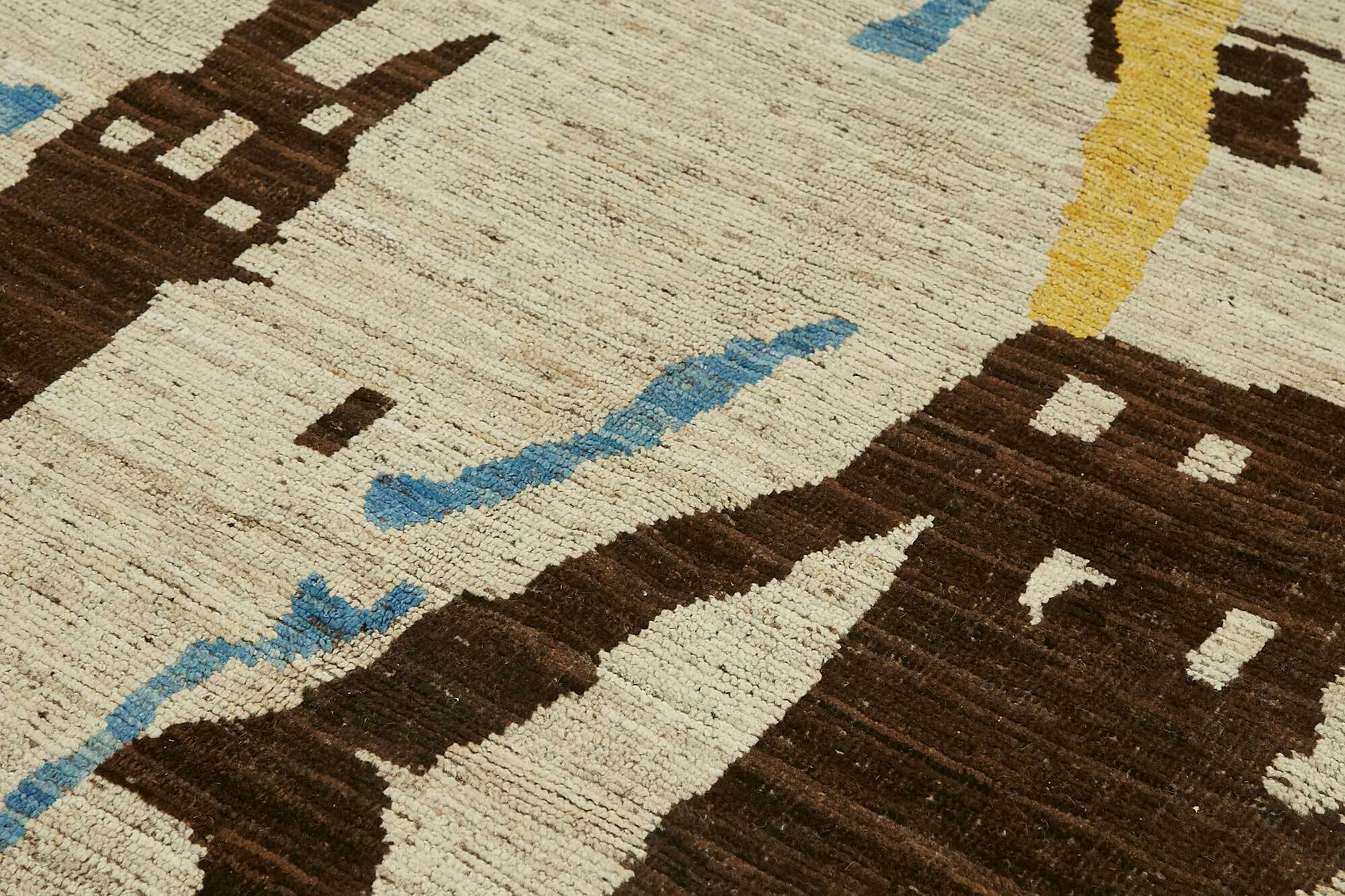 Hand-Knotted Tribal Unique 206 cm x 303 cm Multicolor Wool Carpet