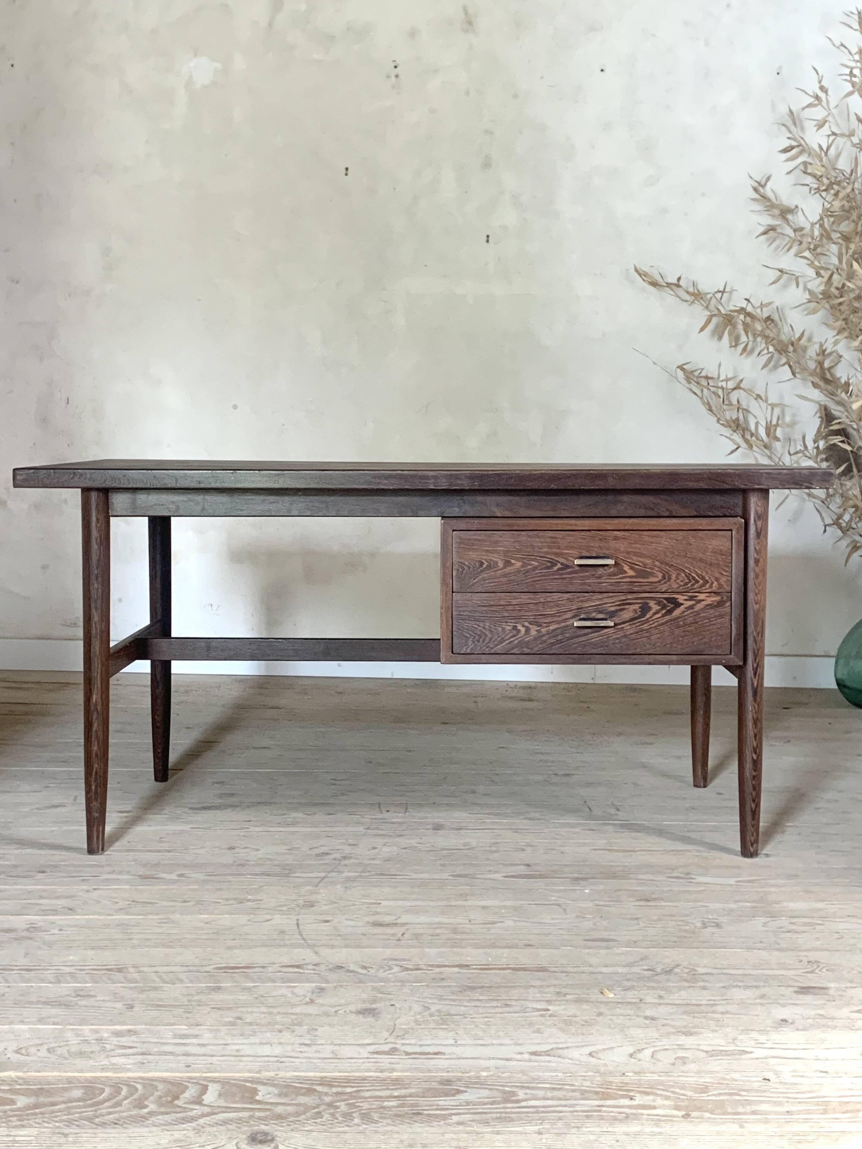 Bureau ministre en wengé vintage
