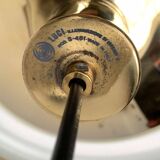 Postmodern Italian vintage brass suspension UFO model S-481 by Luci Italia, 1970s.