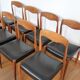 Lot de 8 chaises scandinaves palissandre skaï