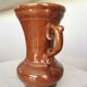 Vintage Kichevo Pottery Vase: Yugoslavian Brown Glazed Earthenware Decor