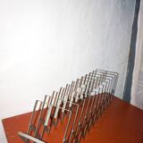 Support vinyle extensible vintage * Rangement vinyle en métal moderne du milieu du siècle * Accord