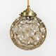 1970s Vintage English Dimpled Amber / Topaz Gold Glass Pendant Lamp