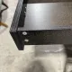 Large textured black lacquered flat desk and chrome in 1970s style — Esprit Mai