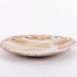 Vintage unique earthenware dish plate from Sicily