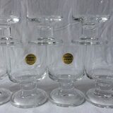 6 wine glasses and 6 vintage water glasses