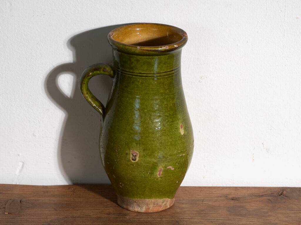 Old glazed ceramic jug – Central Europe, around 1930