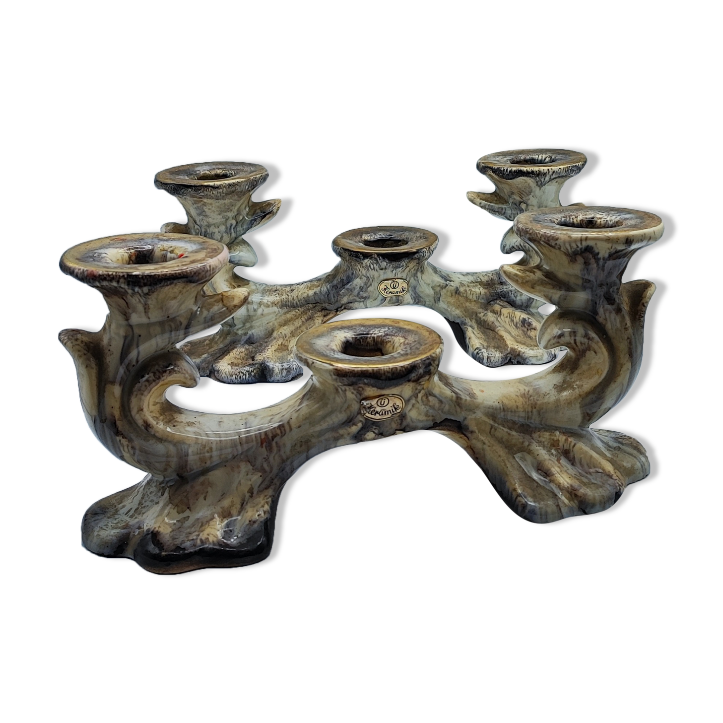 Pair of U Keramik candlesticks