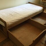 Old wooden bed