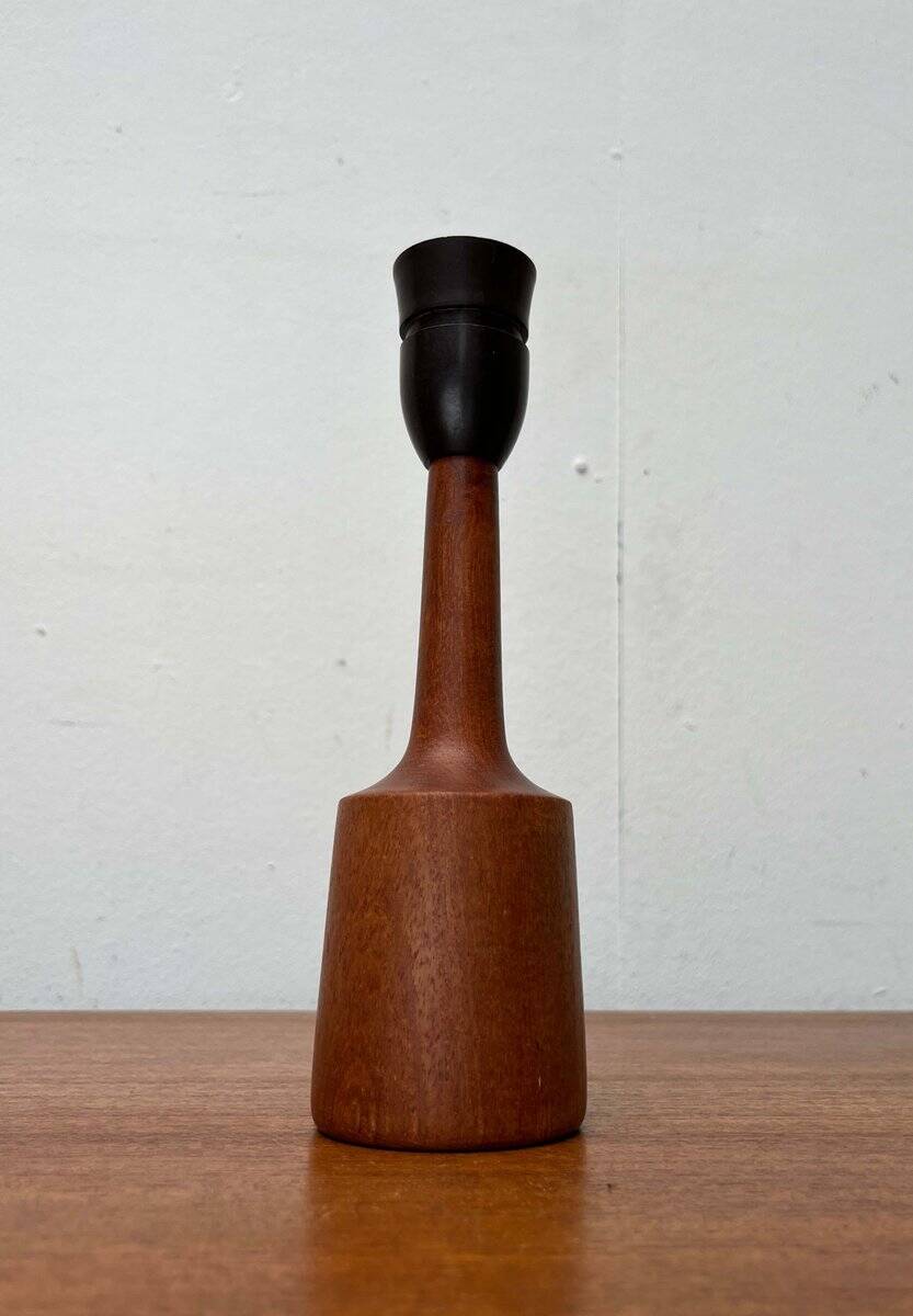 Danish modern teak table lamp from the mid-century, 1960s.