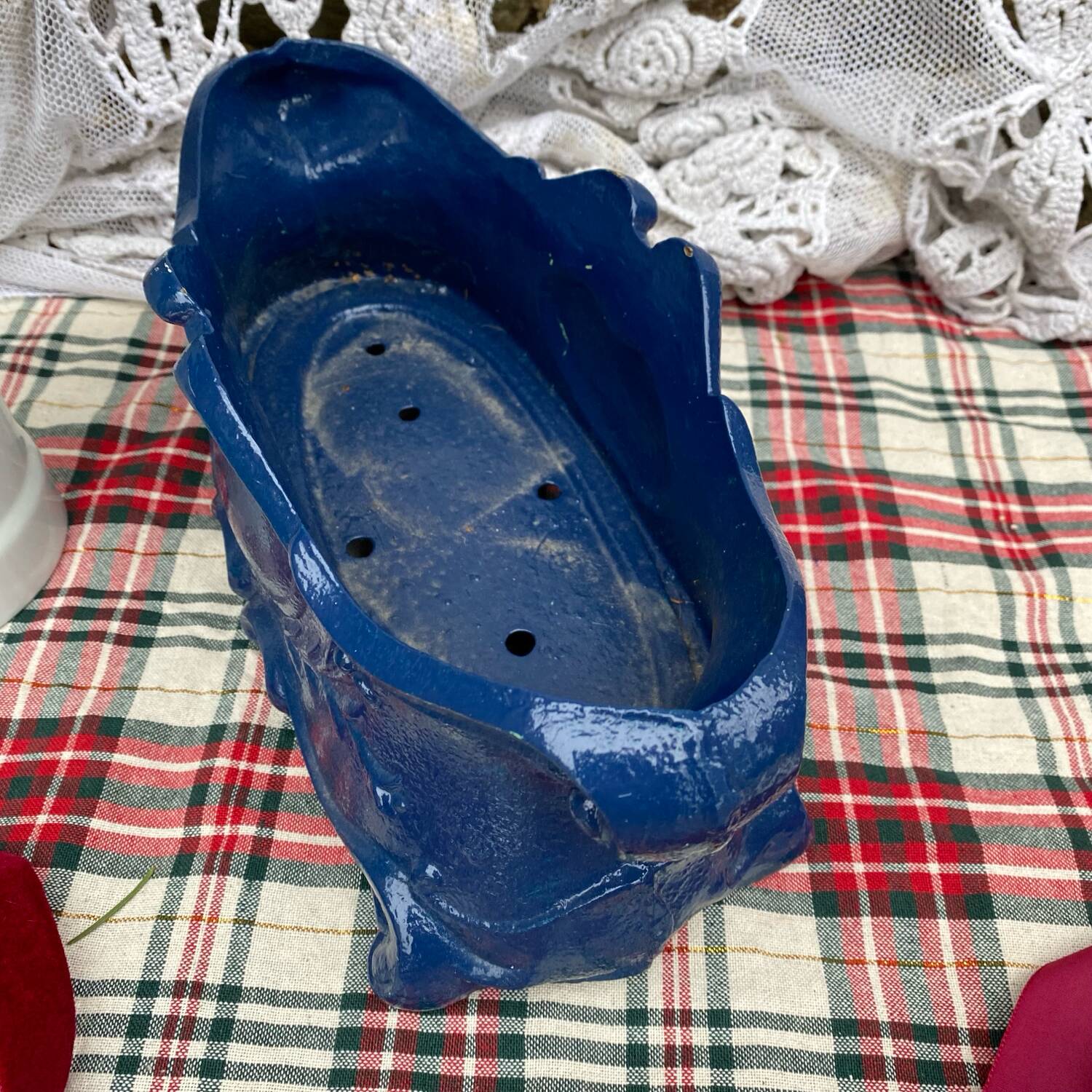 Jardinière ancienne en fonte 