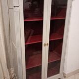 Silver library patina 2 doors on marble 147 x 81 cm