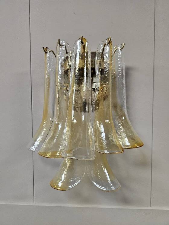 Wall lamp La Murrina with pendant sheets of Murano glass