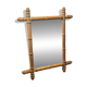 Carved wooden mirror in a bamboo style