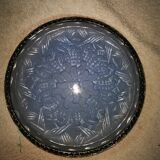 ART DECO blue glass tray, Minerve
