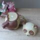 Vintage Authentic Zoomorphic Panda Teapot in Japanese Stoneware
