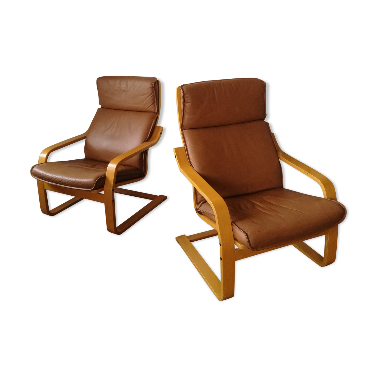 Pair of "Poang" armchairs by Noboru Nakamura