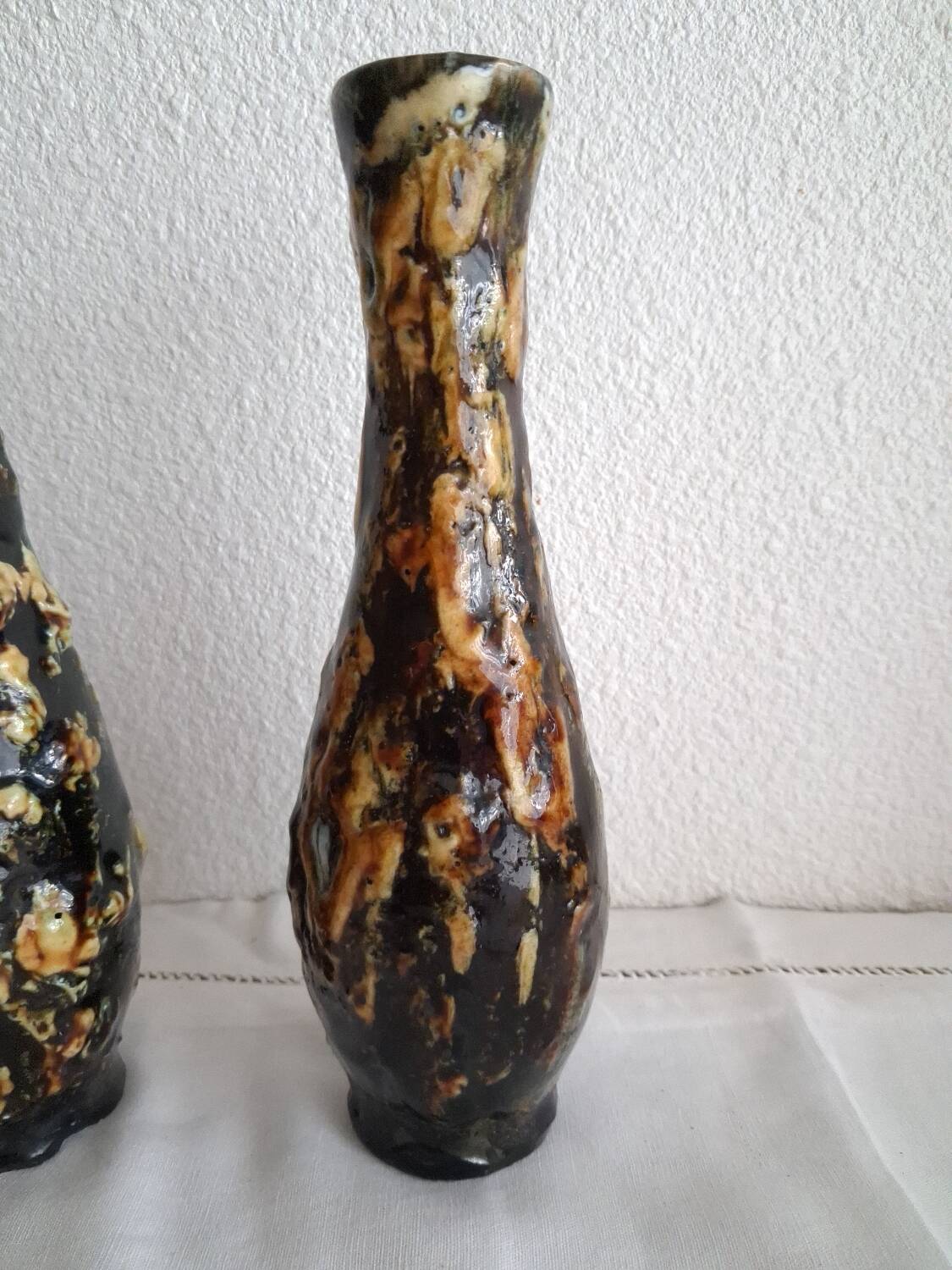 Pair of Vallauris bud vases