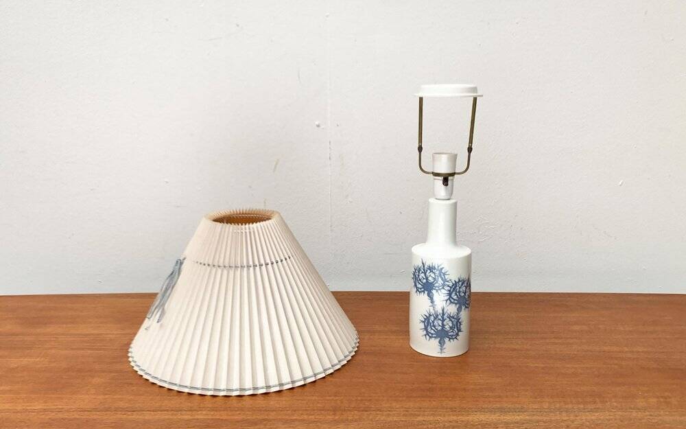 Danish royal table lamp from the mid-century by Kai Lange for Fog & Morup and Royal Copenhagen, 1960s.
