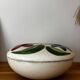 Charming vintage ceramic flower vase with floral decoration from the 1970s.