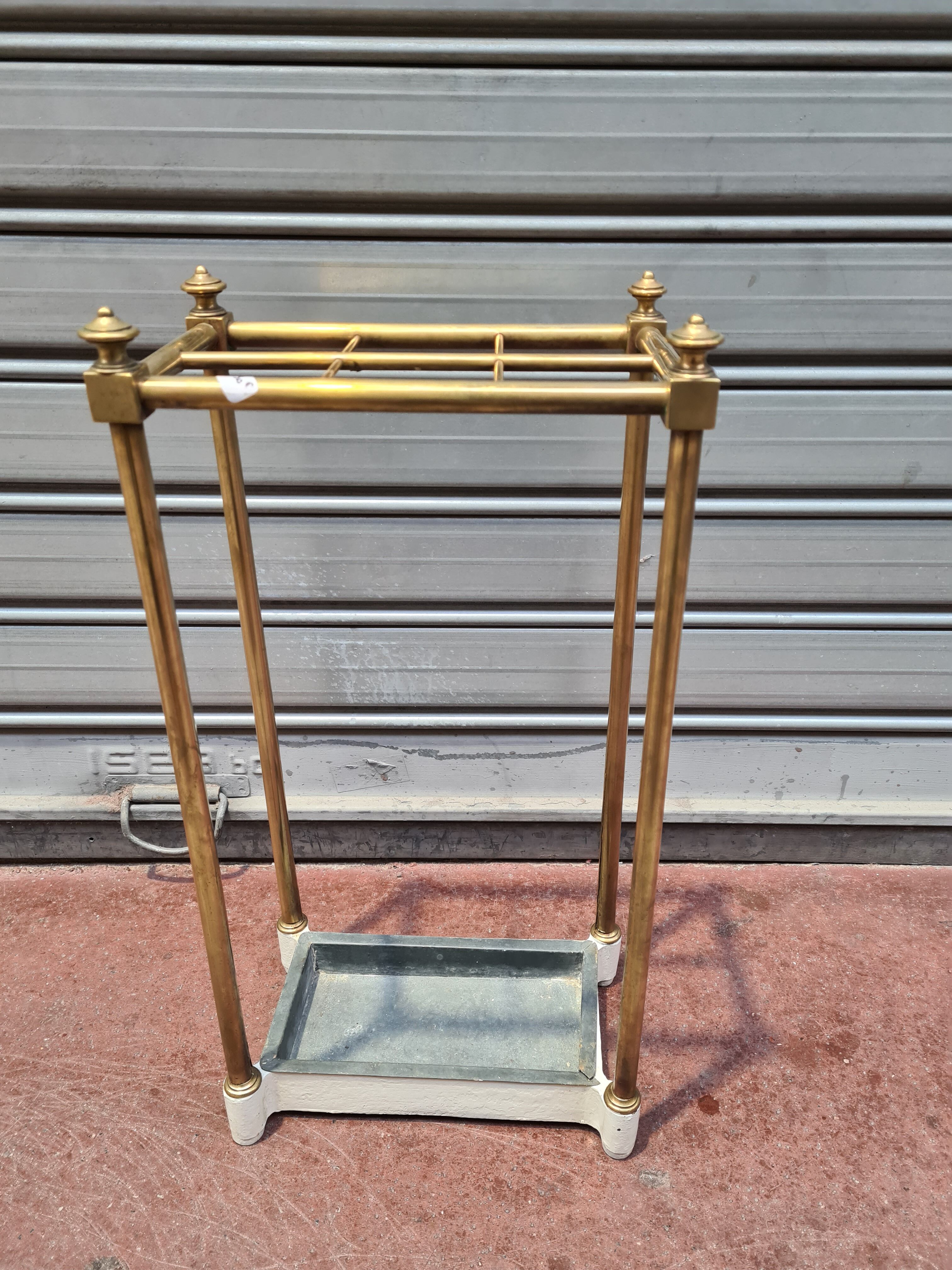 Old brass umbrella holder