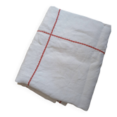 Vintage white linen tablecloth