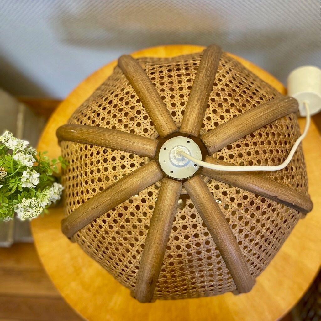 Vintage rattan pendant lamp