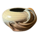 Sculptural ceramic vase – draped shape – vintage decorative piece