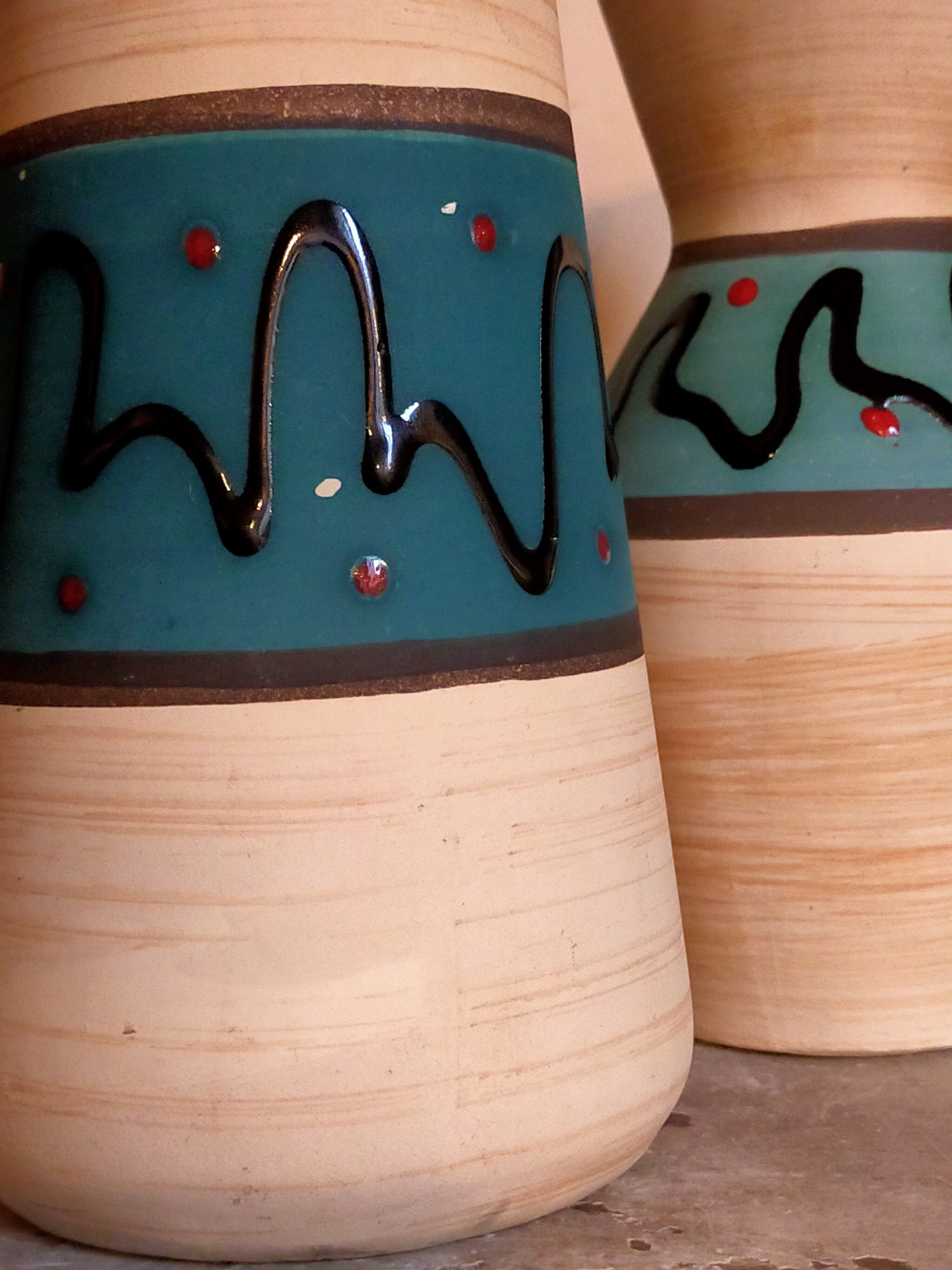 W vase duo.  Germay 50s