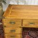 Nautical-style teak writing desk