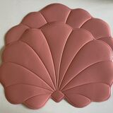 Pair of 1970 Tiffany lotus placemat in plastic