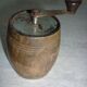 Pepper mill in vintage wooden barrel