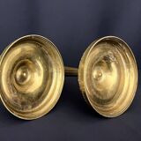 Pair of gilded bronze candlesticks in the Louis XVI style