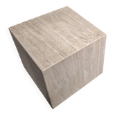 Italian veined travertine coffee table or pedestal