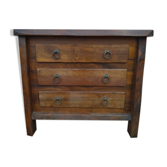 Brutalist Elm Chest of Drawers