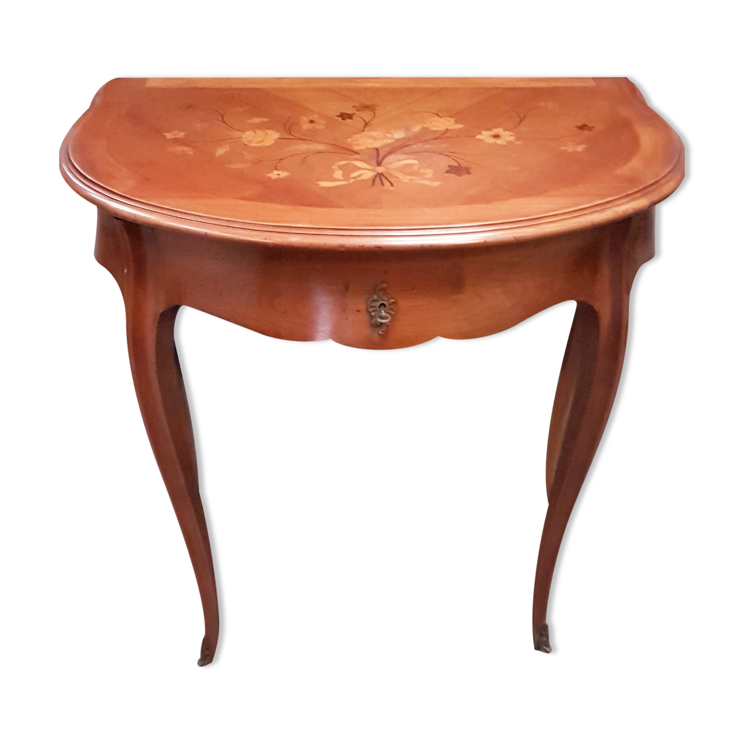 former Table hairdresser console marquetry