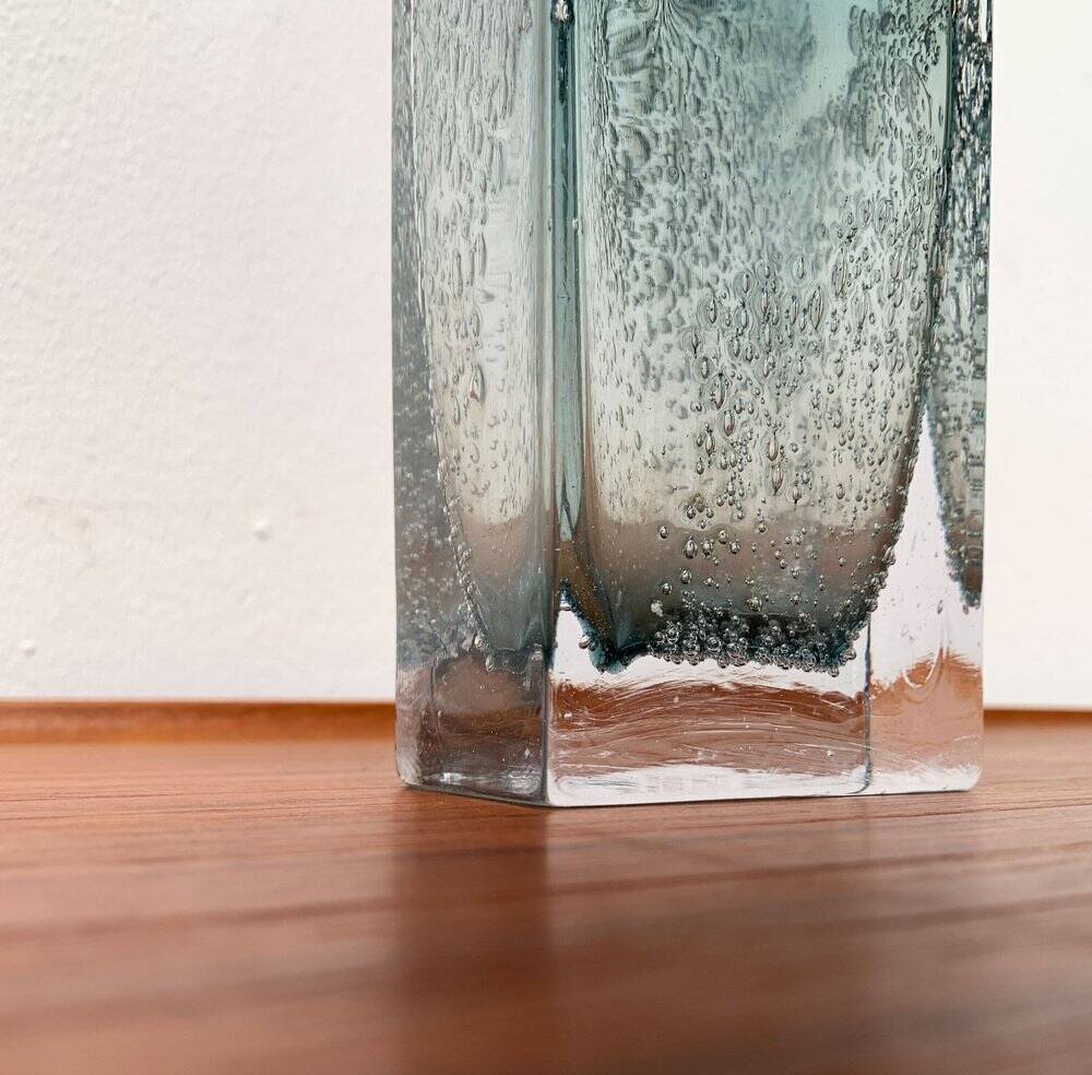 Mid-Century Vase in German Glass Block, 1960s