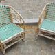 Garden lounge in rattan years 60