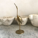 Vintage brass heron