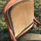 Antique Voltaire armchair in wood and green velvet Louis Philippe