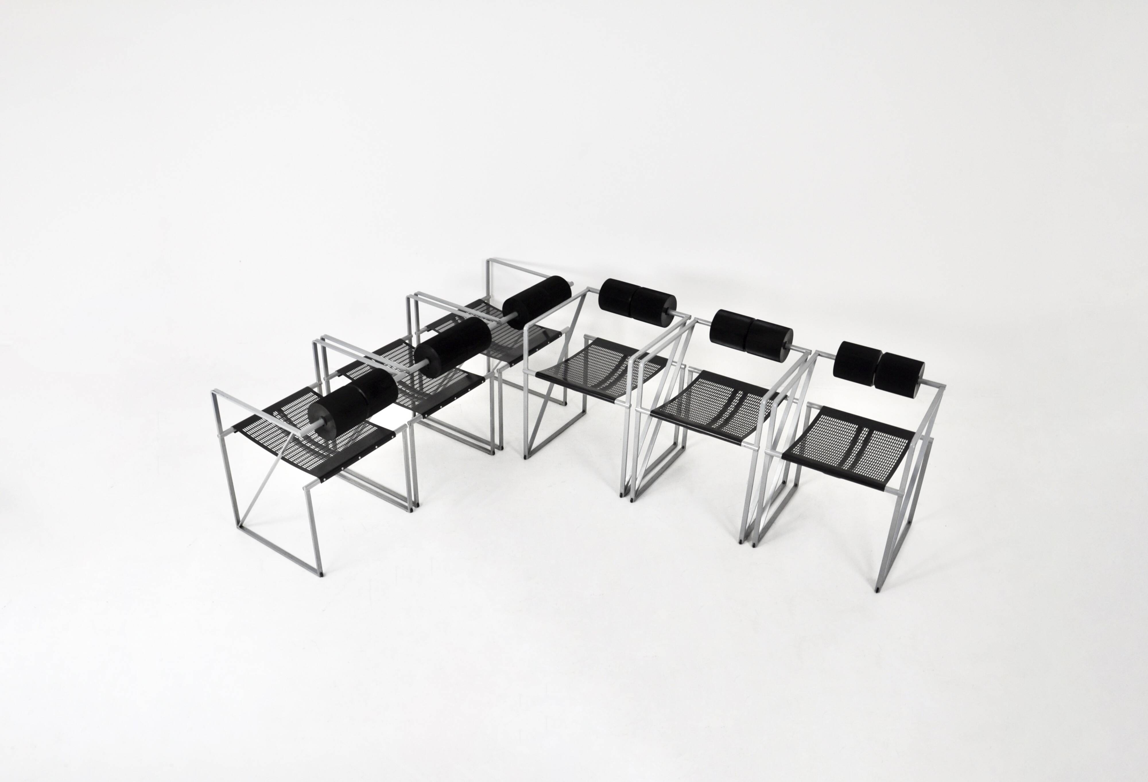 Set of 6 "Seconda 602" Chairs by Mario Botta for Alias, 1980s