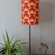 table lamp metal | geometric printed lampshade seventies style