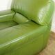 Fauteuil lounge en cuir vert