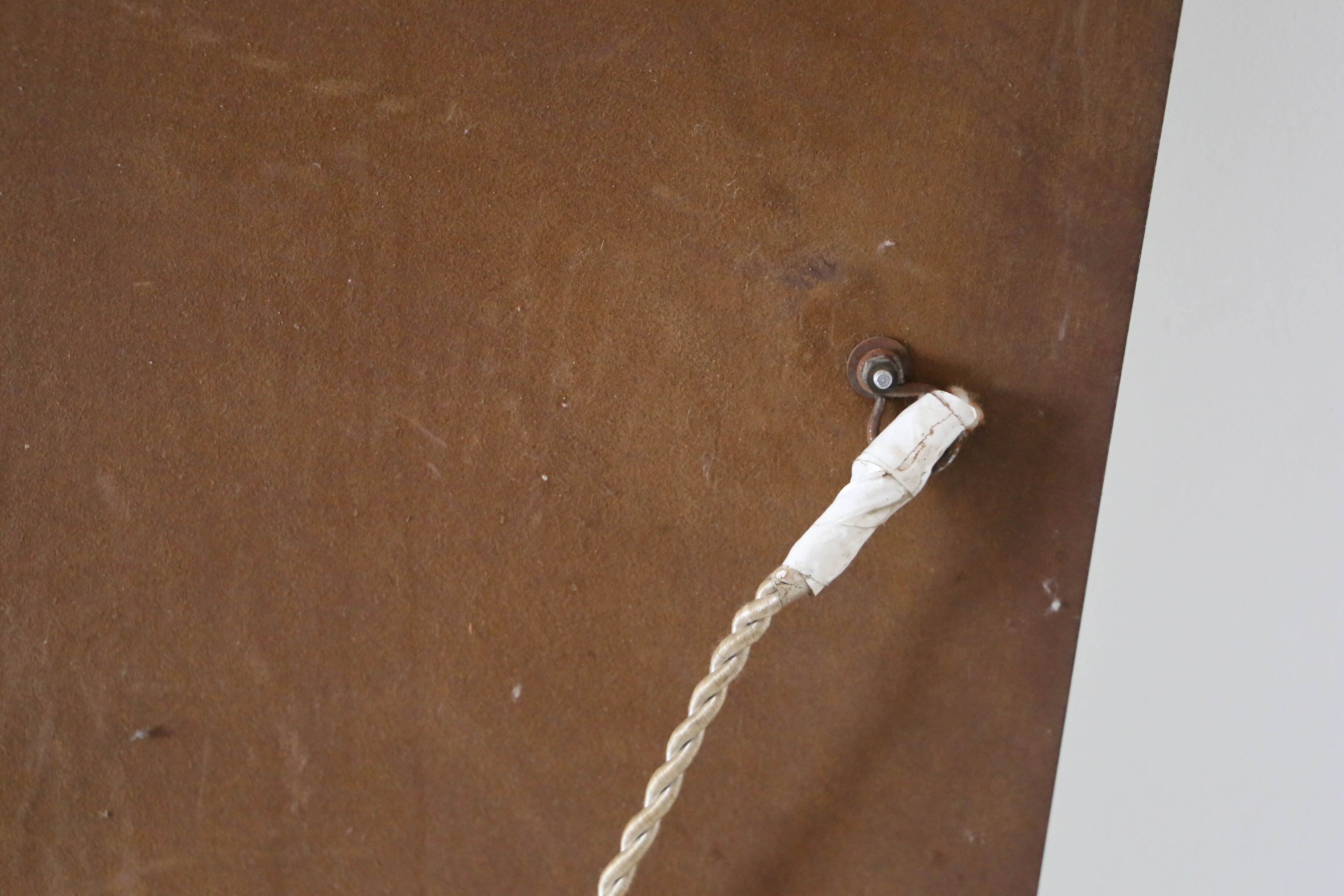 Bevelled, chiseled, antique, art deco wall mirror