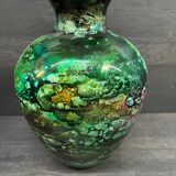 Jean noël bouillet vase lacquer on glass